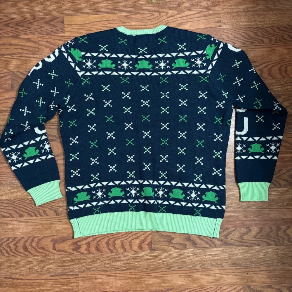 Star Wars: The Mandalorian Grogu Snow Globe Ugly Christmas Holiday Sweater - Picture 4 of 4